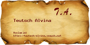 Teutsch Alvina névjegykártya